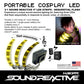 3 Sound reactive 4" inch LED Strips Flash Sequentially - Cuttable Cosplayer Sequence sound activate lights portable string light Sequential EQ style lighting