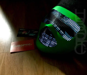 Glow in dark Electric Fx Mask HUBOPTIC® DJ mask Sound Reactive Light Up Mask ledmask5001